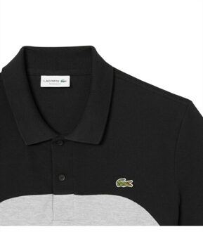 Lacoste Polo s25 silver black grijs - L