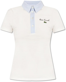 Lacoste Polo shirt met logo Lacoste , White , Dames - L,M,Xs
