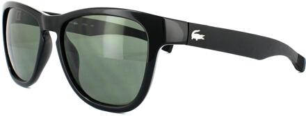 Lacoste Rechthoek Unisex Zwart Groene Zonnebril - One Size