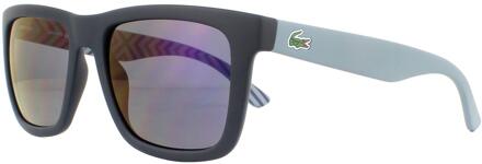 Lacoste rechthoekheren matblauwe marineblauwe zonnebril - One Size