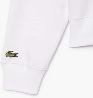 Lacoste Relaxed-Fit Zip-Up Sweatshirt met print voor dames in wit