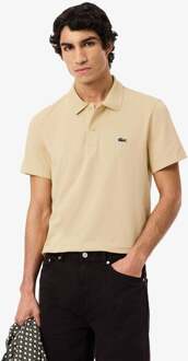 Lacoste Ribbed Collar Polo Heren beige - XXL