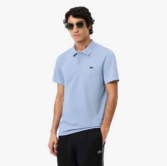 Lacoste Ribbed Collar Polo Heren blauwgrijs - S
