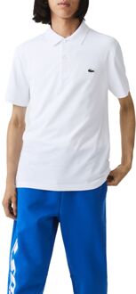 Lacoste Ribbed Collar Polo Heren wit - XXS