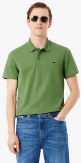 Lacoste Ribbed Collar Polo Polo Heren groen - M
