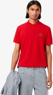 Lacoste Ribbed Collar Polo Polo Heren rood - S
