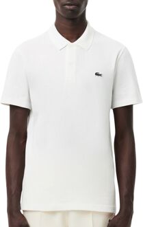 Lacoste Ribbed Collar Polo Polo Heren wit - XXL