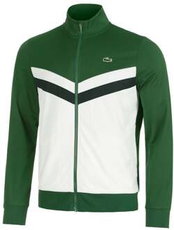 Lacoste Ritssluiting Sweatshirt voor Duurzaamheid en Comfort Lacoste , Green , Heren - M