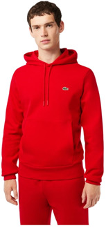 Lacoste Rode Basic Hoodie Heren Lacoste , Red , Heren - Xl,L,M,S