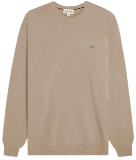 Lacoste Round-neck Knitwear Lacoste , Beige , Heren - 2Xl,Xl,L,3Xl