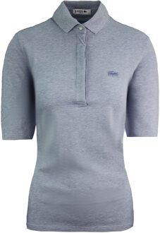 Lacoste Slim Fit Dames Poloshirt Lichtgrijs Blauw