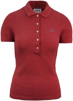 Lacoste Slim Fit Dames Rood Poloshirt - maat