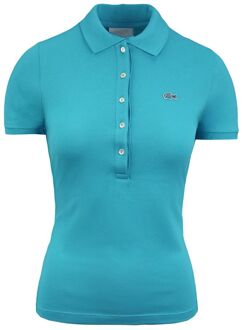 Lacoste Slim Fit Dames Turquoise Poloshirt