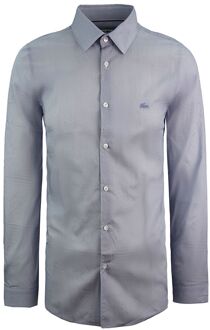 Lacoste Slim Fit Heren Blauw Geweven Overhemd - maat Lichtblauw