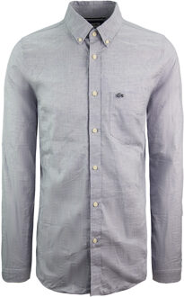 Lacoste Slim Fit Heren Blauw/Wit Overhemd - M