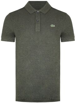 Lacoste Slim Fit Heren Donkergroen Poloshirt - XS