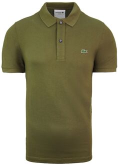 Lacoste Slim Fit Heren Khaki Poloshirt Kaki - XS