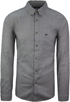 Lacoste Slim Fit Heren Zwart/Wit Overhemd