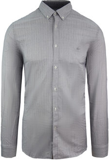 Lacoste Slim Fit Oxford Heren Grijs Geweven Overhemd