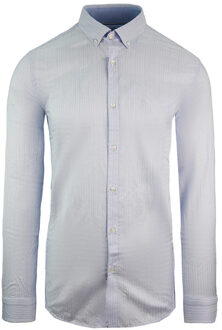 Lacoste Slim Fit Oxford Heren Lichtblauw Geweven Overhemd - XL