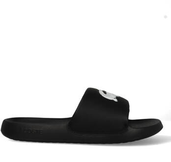 Lacoste Slippers Serve Slide 1.0 749CMA002131261-BLK/WHT Zwart / Wit-47 maat 47