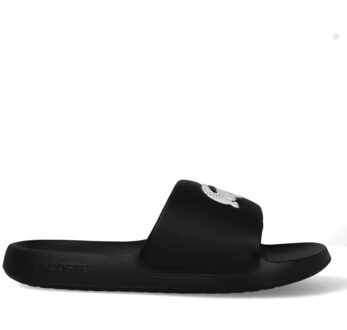 Lacoste Slippers Serve Slide 1.0 749CMA002131261-BLK/WHT Zwart / Wit maat