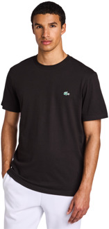 Lacoste Small Croc T-shirts Heren - Zwart - Maat M Black