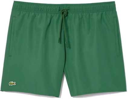 Lacoste Sneldrogende Groene Zwembroek Lacoste , Green , Heren - XL