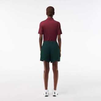 Lacoste Sport Lichtgewicht Stretch Taffeta Golfshort voor dames in Groen