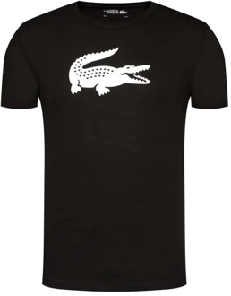 Lacoste Sport Oversized Crocodile Technical Jersey T-shirt Heren Sportshirt casual - Maat S  - Mannen - zwart/wit