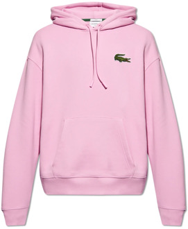 Lacoste Sweatshirt met patch Lacoste , Pink , Heren - 2Xl,L