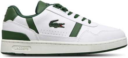 Lacoste T-clip Kindersneakers - Wit - Maat 35.5 - Leer, Synthetisch White