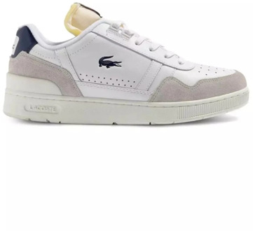 Lacoste T-clip leren sneaker Lacoste , White , Heren - 41 Eu,45 Eu,43 Eu,44 Eu,40 EU