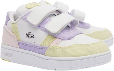 Lacoste T-Clip Sneakers Junior wit - paars - geel - roze - 27