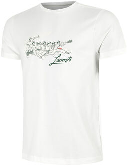 Lacoste T-shirt Heren-Crème - S,M