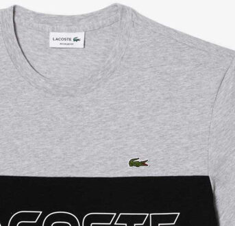 Lacoste T-shirt tee 01 s24 silver chine grijs Veelkleurig - L