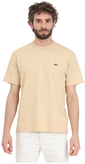 Lacoste T-Shirts Lacoste , Beige , Heren - 2Xl,L,M,S