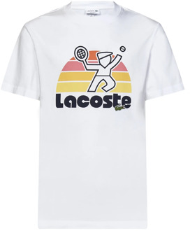 Lacoste T-Shirts Lacoste , White , Heren - Xl,L,S,Xs