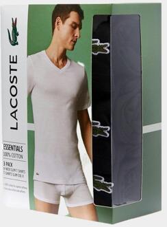 Lacoste T-shirts slim fit (3-pack) - heren T-shirts V-hals - zwart -  Maat: M