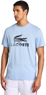 Lacoste Tech Croc T-shirts Heren - Rood - Maat L - Poly Jersey Red