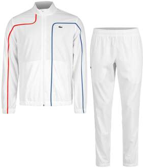 Lacoste Tennis Colorblock Trainingspak Heren wit - rood - blauw - M