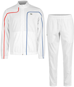 Lacoste Tennis Colorblock Trainingspak Heren wit - rood - blauw - S