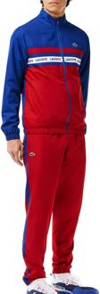 Lacoste Tennis Logo Stripes Trainingspak Heren rood - blauw - XL