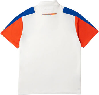 Lacoste Tennis poloshirt van gerecycled polyester voor volwassenen (Wit/blauw)