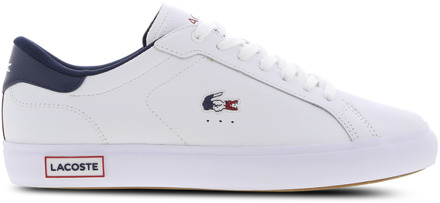 Lacoste Tricolor Leren Powercourt Sneakers Lacoste , White , Heren - 43 Eu,42 1/2 Eu,41 EU