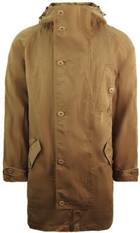 Lacoste Twill Heren Bruin Parka Jas