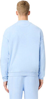 Lacoste Uniseks Fleece Gewassen Los Sweatshirt voor Volwassenen (Lichtblauw) - maat M
