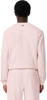 Lacoste Uniseks Fleece Sweatshirt met opdruk voor volwassenen (Roze) - L