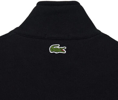 Lacoste Uniseks Kwart Ritssweatshirt Los voor Volwassenen (Zwart)