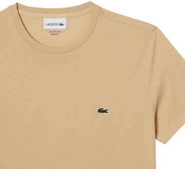 Lacoste Uniseks Pima Katoenen T-shirt voor volwassenen (Beige)